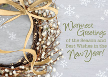 White Berry Wreath Holiday Cards
