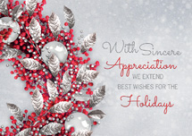 Lustrous Appreciation Holiday Cards