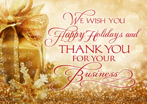 Gold Joy Holiday Cards