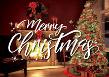 Crackling Christmas Holiday Greeting Cards