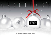 Frosty Display Holiday Logo Cards