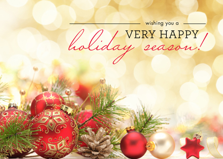 Illuminated Lights Holiday Card