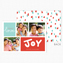 Peace love Joy Flat 3 Photo Christmas Card