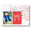 "joy" on Red Flat Photo Holiday Card