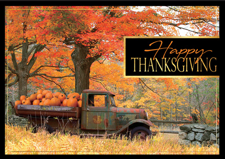 Pumpkin Pick Up Thanksgiving Cards