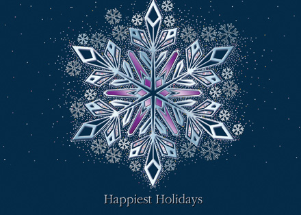 Flickering Flakes Holiday Cards