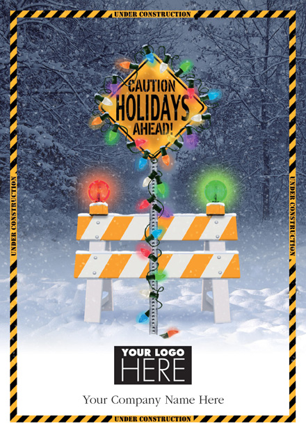 Holiday Zone Contractor & Builder Christmas Logo Cards