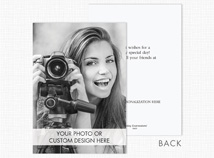 Custom Greeting Card (Vertical, Deluxe Size, Flat)